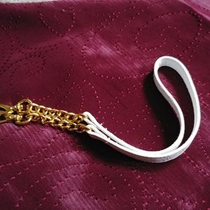 Miche white handle with gold chain Petite strap